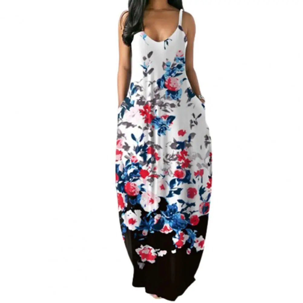 New Sexy Women Ethnic Style Loose Sling Print Dress Sleeveless Floral Print Spaghetti Straps Loose Maxi Dress for Party Wear
New Sexy Women Ethnic Style Loose Sling Print Dress Sleeveless Floral Print Spaghetti Straps Loose Maxi Dress for Party Wear
