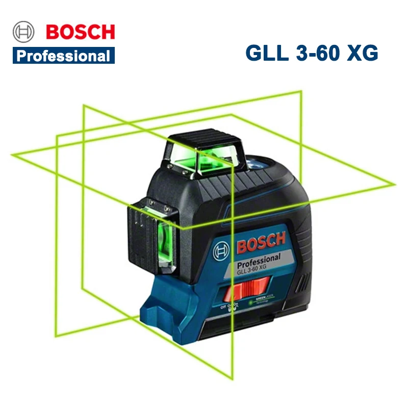 Bosch Laser Level GLL3-60XG 360 Degree High Precision Green Light Level Vertical 12 Line Laser Levels Professional Power Tools
Bosch Laser Level GLL3-60XG 360 Degree High Precision Green Light Level Vertical 12 Line Laser Levels Professional Power Tools