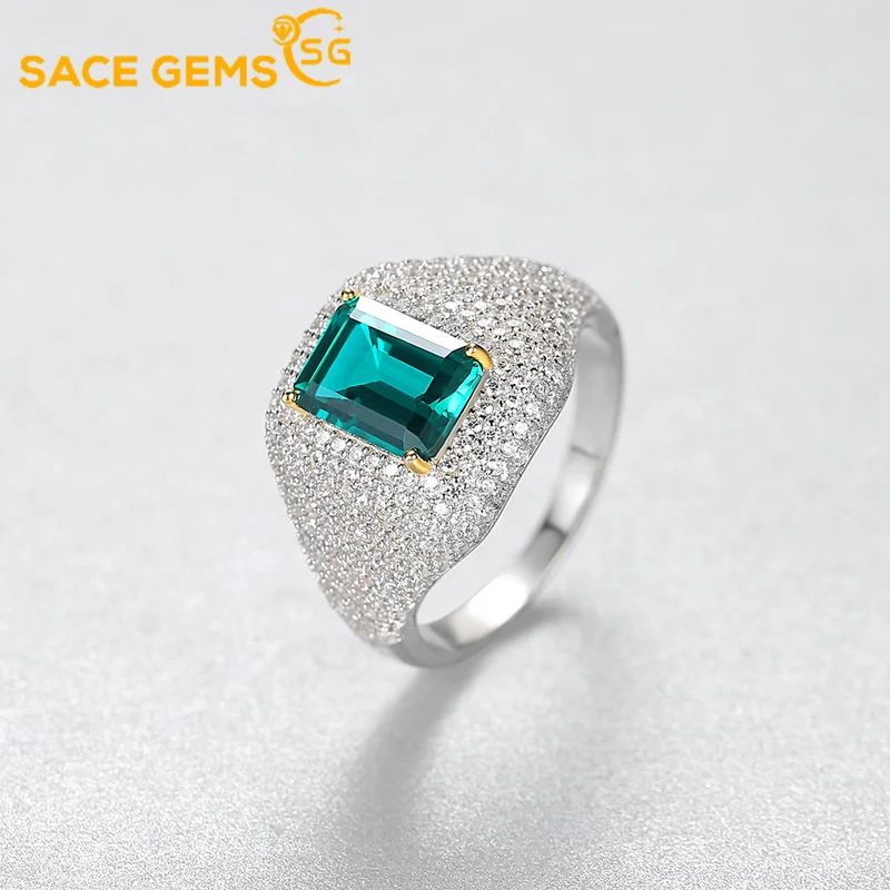 SACE GEMS Emerald Gemstone Real 925Sterling Silver Ring for Women Asscher Cut Luxury Ring for Engagement Bride Romantic Birthday
SACE GEMS Emerald Gemstone Real 925Sterling Silver Ring for Women Asscher Cut Luxury Ring for Engagement Bride Romantic Birthday