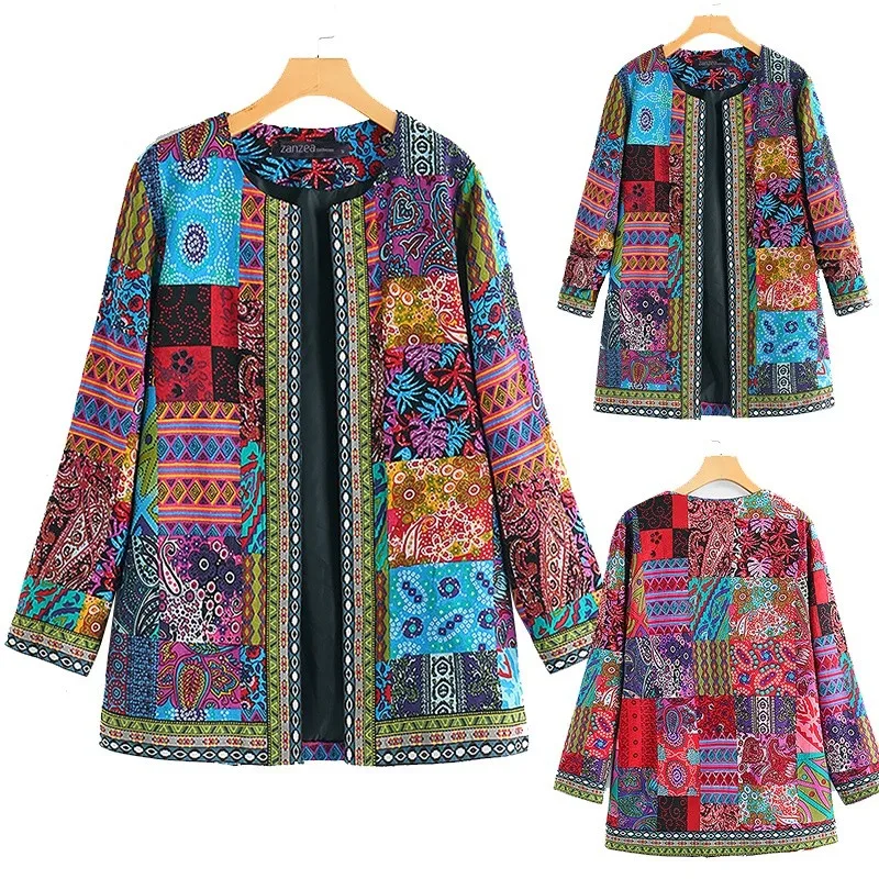 Women Fashion Ethnic Printed Cardigan Casual Autumn Winter Long Sleeve O-neck Vintage Jackets Loose Open Stitch Outerwear
Women Fashion Ethnic Printed Cardigan Casual Autumn Winter Long Sleeve O-neck Vintage Jackets Loose Open Stitch Outerwear