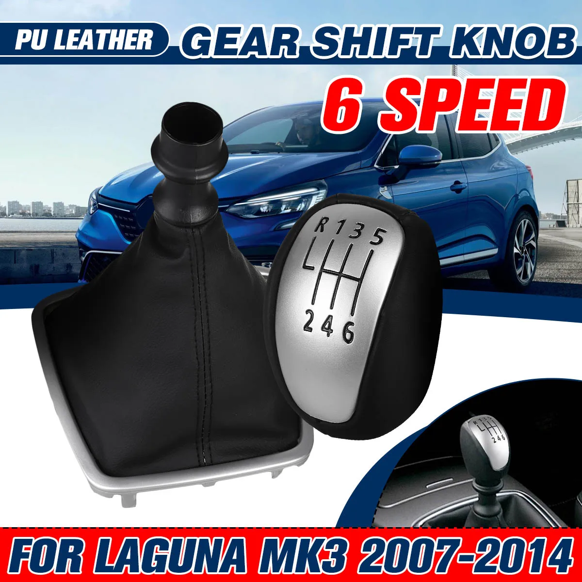 6 Speed Manual Gear Shift Knob PU Leather Gaiter Boot Cover Shifter Knob Boot Gaitor For Renault/Laguna Mk3 2007-2015
6 Speed Manual Gear Shift Knob PU Leather Gaiter Boot Cover Shifter Knob Boot Gaitor For Renault/Laguna Mk3 2007-2015