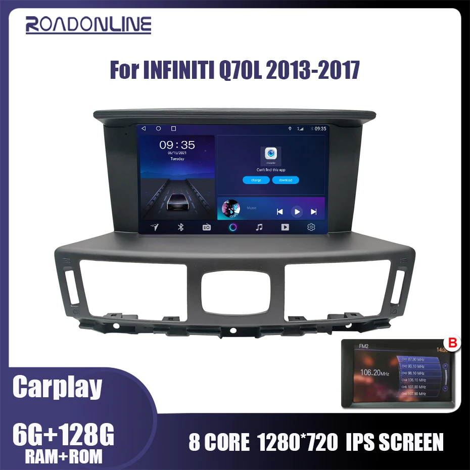 Roadonline Car Video Player For INFINITI Q70L 2013-2017 Android 10 8 Core 6G 128G Gps Coche Radio Multimedia Screen Carplay Wire
Roadonline Car Video Player For INFINITI Q70L 2013-2017 Android 10 8 Core 6G 128G Gps Coche Radio Multimedia Screen Carplay Wire