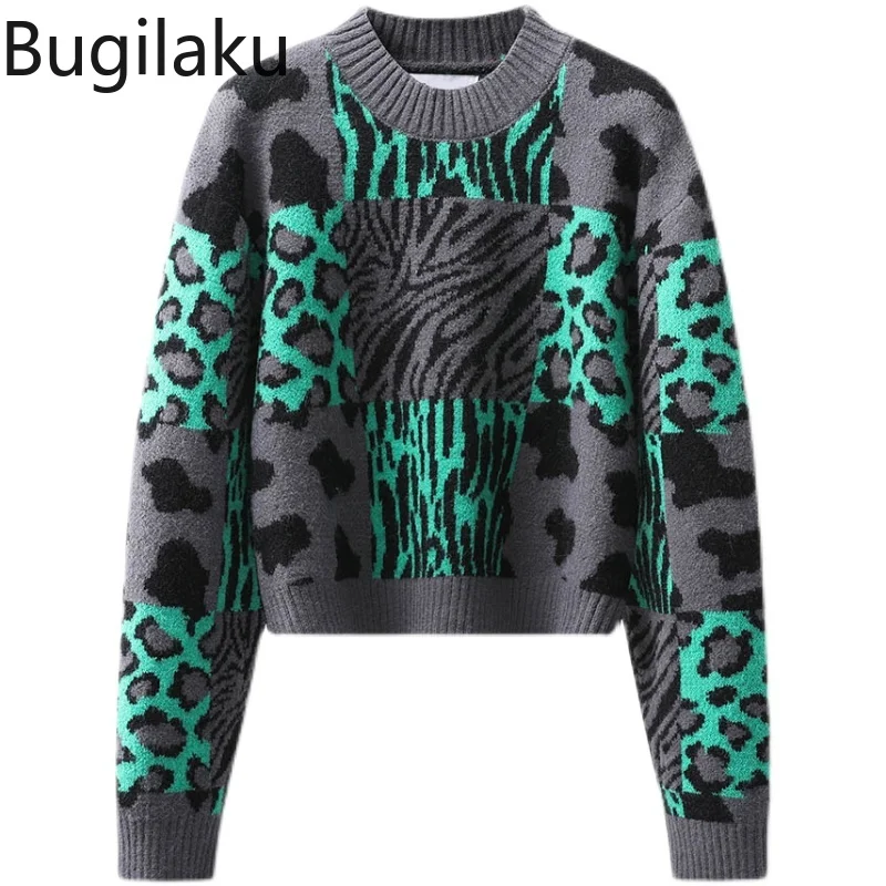 Leopard Patchwork O-neck Sweater Women Long Sleeve Contrast Color Casual All-match Pullovers Fashion Knitted Inside New Jumpers
Leopard Patchwork O-neck Sweater Women Long Sleeve Contrast Color Casual All-match Pullovers Fashion Knitted Inside New Jumpers
