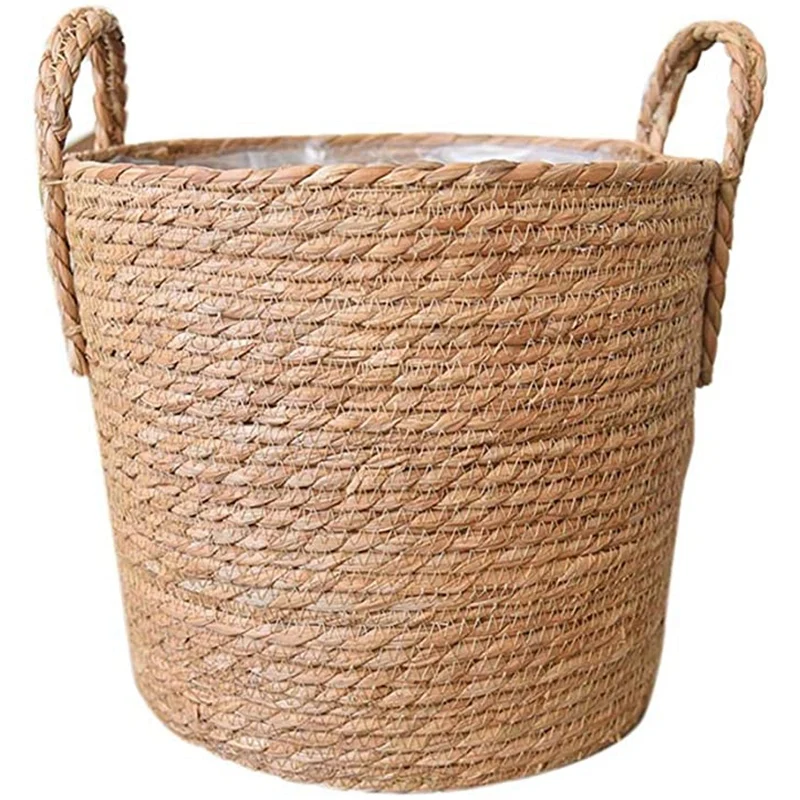 Garden Flower Pot Natural Seagr Basket Woven Plant Pot Rattan Straw Basket Foldable Seagrs Flower Baskets 
Garden Flower Pot Natural Seagr Basket Woven Plant Pot Rattan Straw Basket Foldable Seagrs Flower Baskets