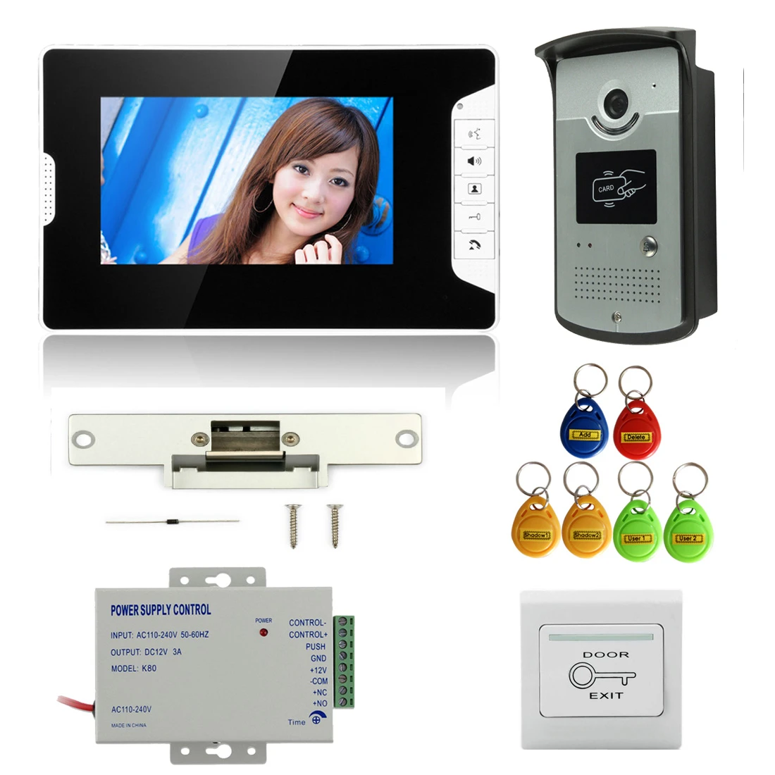 Video Door Intercom 7''Inch Wired Video Door Phone Visual Video Intercom System Doorbell Monitor rifd Camera For Home Security
Video Door Intercom 7''Inch Wired Video Door Phone Visual Video Intercom System Doorbell Monitor rifd Camera For Home Security