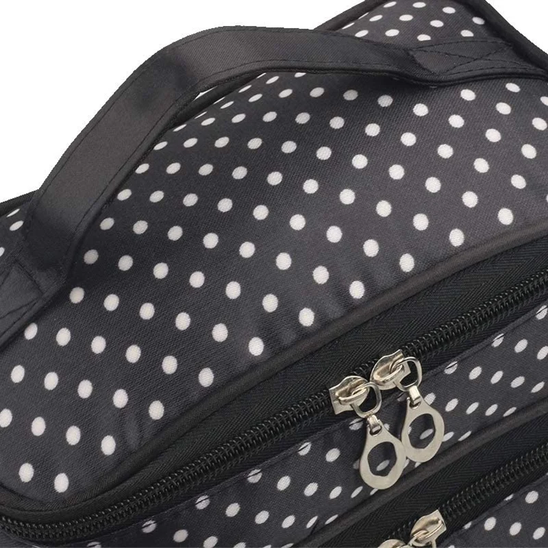 Double-Layer Cosmetic Bag with Mirror, Waterproof Travel Cosmetic Bag, Black Cosmetic Bag Storage Bag with White Dots
Double-Layer Cosmetic Bag with Mirror, Waterproof Travel Cosmetic Bag, Black Cosmetic Bag Storage Bag with White Dots