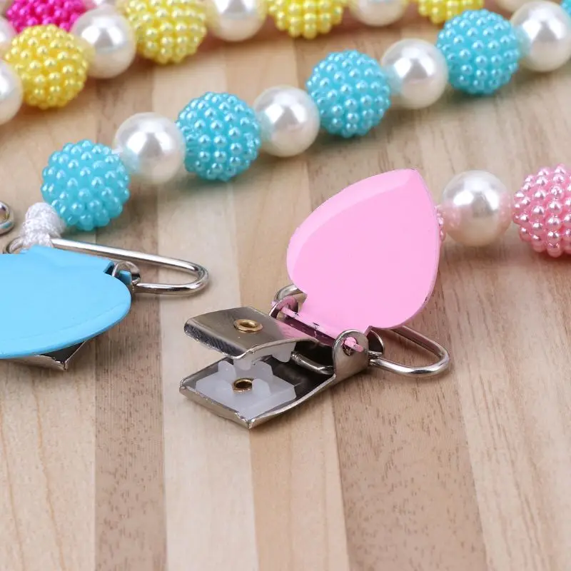 Hand Made Pearls Princess Baby Pacifier/ Nipples /Dummy /Chupeta Pacifier Clips | Мать и ребенок