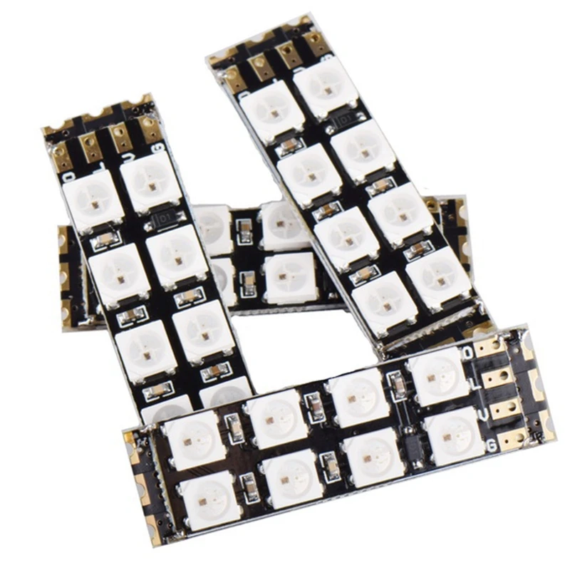LED Lights 3.3-5.5V WS2812 Quadcopter Frame Arm Board with 8 Lamp Beads Strip Module for FPV Racing Drone(4PCS) | Электроника