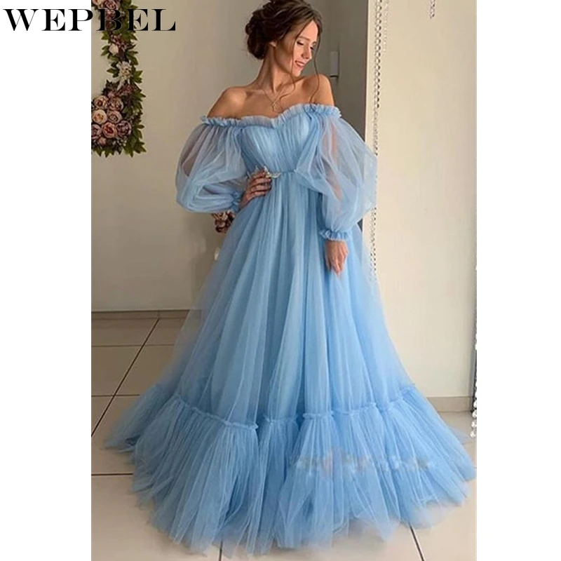 WEPBEL Women's Sexy Solid Color Mesh Stitching Dress Spring and Summer Fashion Long Sleeve Slash Neck Floor-Length Dress
WEPBEL Women's Sexy Solid Color Mesh Stitching Dress Spring and Summer Fashion Long Sleeve Slash Neck Floor-Length Dress
