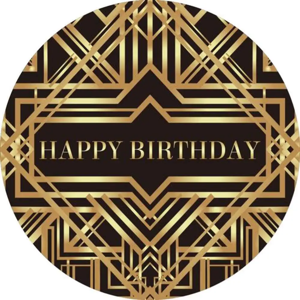 Gatsby Round Background for Photography Black Gold Line Child Happy Birthday Party Backdrops Covers Custom Photophone
Gatsby Round Background for Photography Black Gold Line Child Happy Birthday Party Backdrops Covers Custom Photophone