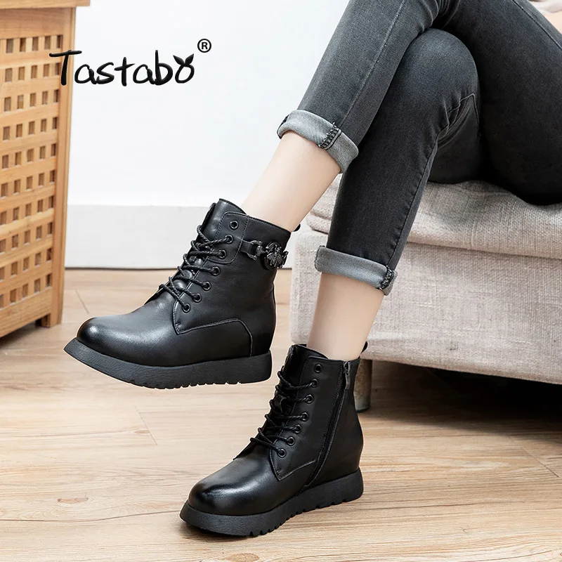 Tastabo Genuine Leather Ladies Ankle Boots Retro Style Women's Boots Slip on Wear Comfortable Flat Bottom
Tastabo Genuine Leather Ladies Ankle Boots Retro Style Women's Boots Slip on Wear Comfortable Flat Bottom