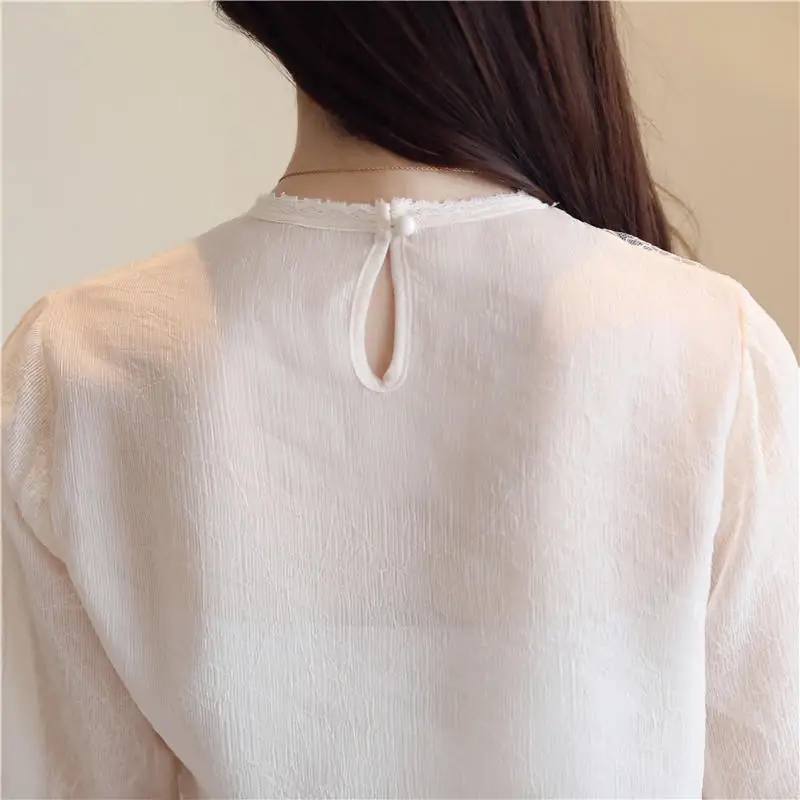 Spring Chiffon Blouse Women Clothing Casual Long Sleeve Lace Shirts Female Elegant Loose Harajuku Office Ladies Tops Solid Q3570
Spring Chiffon Blouse Women Clothing Casual Long Sleeve Lace Shirts Female Elegant Loose Harajuku Office Ladies Tops Solid Q3570