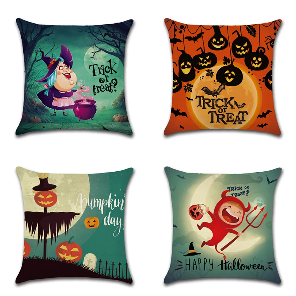 Happy Halloween Festival Trick or Treat Cushion Covers Cute anime Pillow Cases Sofa Chair Deocration
Happy Halloween Festival Trick or Treat Cushion Covers Cute anime Pillow Cases Sofa Chair Deocration
