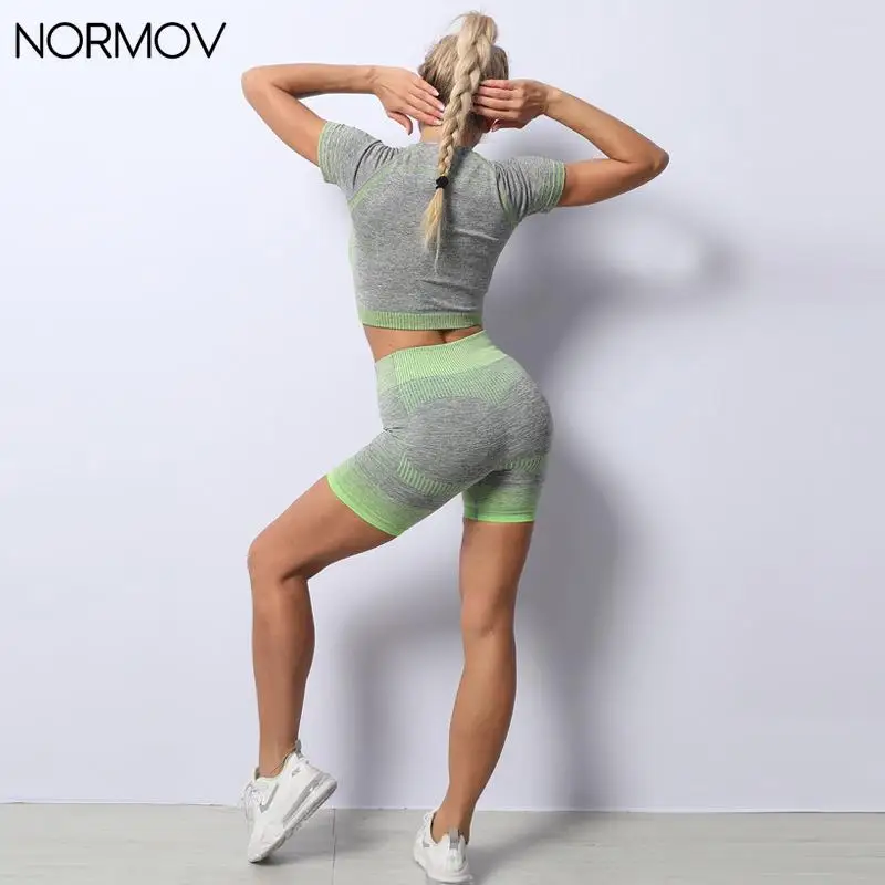 NORMOV Women Clothes Jogging Suits Sweatsuit Sport Push Up Fitness High Waist Shorts Sets Yoga Seamless Leggings 2 Piece Set
NORMOV Women Clothes Jogging Suits Sweatsuit Sport Push Up Fitness High Waist Shorts Sets Yoga Seamless Leggings 2 Piece Set