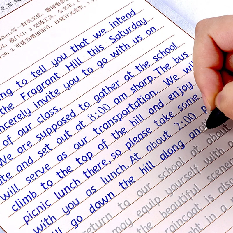 3 Books/Set English Italic Groove Practice Copybook Handwriting Practice Calligraphy Book English Alphabet Word Can Be Reused
3 Books/Set English Italic Groove Practice Copybook Handwriting Practice Calligraphy Book English Alphabet Word Can Be Reused