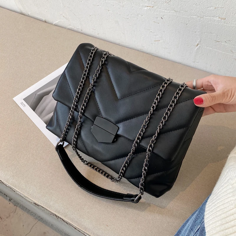 New Casual Thread Chain Crossbody Bags For Women Fashion Simple Shoulder Bag Ladies Designer Handbags PU Leather Messenger Bags
New Casual Thread Chain Crossbody Bags For Women Fashion Simple Shoulder Bag Ladies Designer Handbags PU Leather Messenger Bags