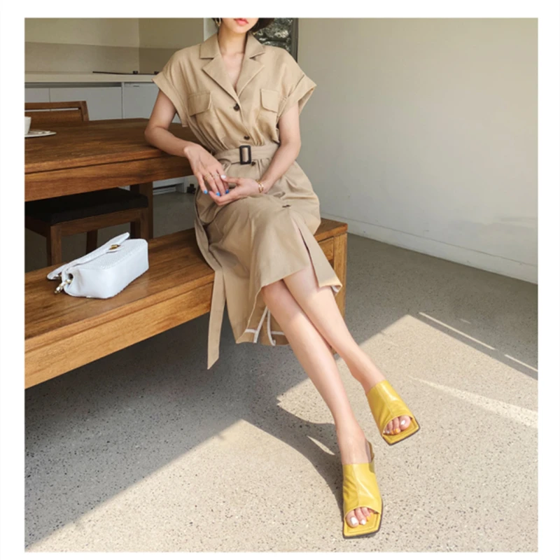 Women Front Button Midi Shirt Dress Solid Sashes Short Sleeve Casual Belt Waist Office Lady Summer Sundress
Women Front Button Midi Shirt Dress Solid Sashes Short Sleeve Casual Belt Waist Office Lady Summer Sundress