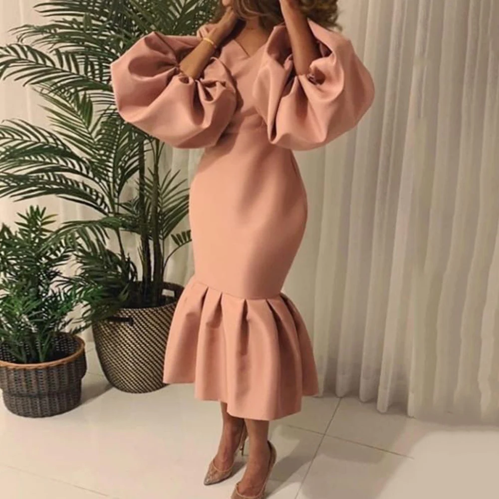 Minimalist Party Mermaid Dress Autumn Winter Fashion Temperament Elegant Simple Designer Thin Hot Sale Puff Sleeve
Minimalist Party Mermaid Dress Autumn Winter Fashion Temperament Elegant Simple Designer Thin Hot Sale Puff Sleeve