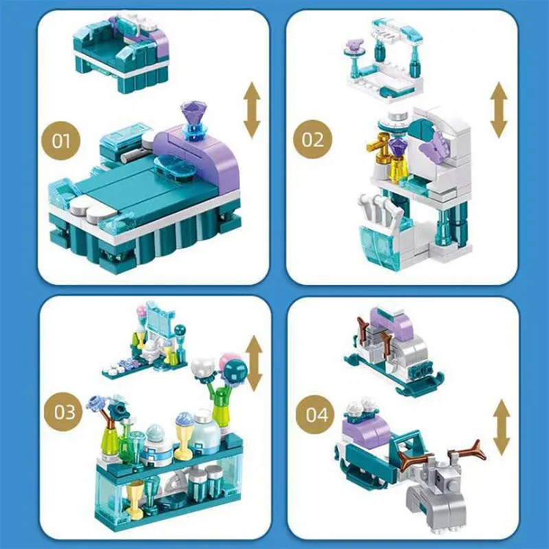 554pcs Girls Friends Building Blocks Creator Ice Snow Princess Magic Castle House Figures Blocks Bricks Toys for Children Gift
554pcs Girls Friends Building Blocks Creator Ice Snow Princess Magic Castle House Figures Blocks Bricks Toys for Children Gift