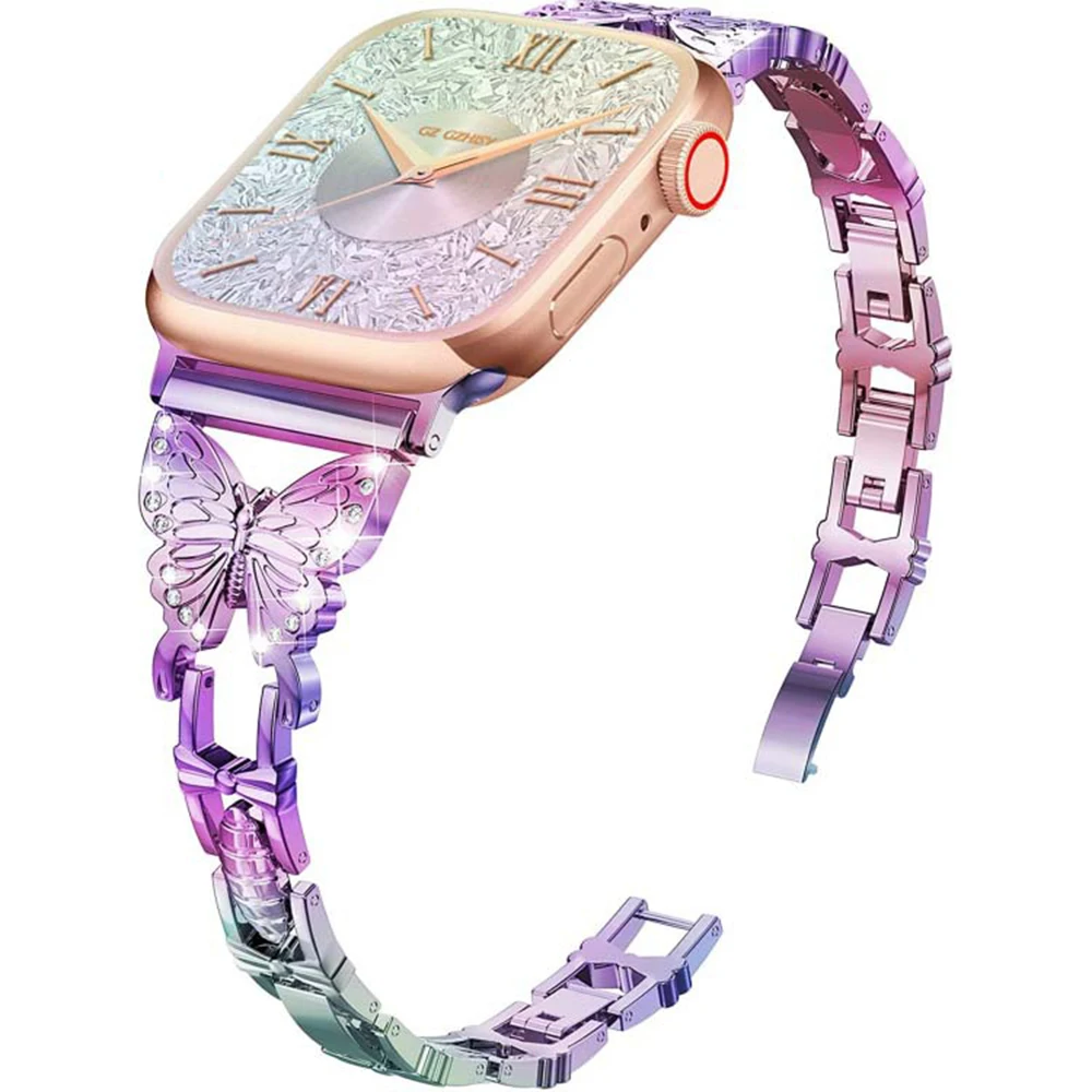 Ремешок металлический для Apple Watch Band 44 мм 45 мм 40 мм 41 мм, браслет со стразами для Apple Watch Series 7 6 Se 5 4 3 38 мм, 2022
Ремешок металлический для Apple Watch Band 44 мм 45 мм 40 мм 41 мм, браслет со стразами для Apple Watch Series 7 6 Se 5 4 3 38 мм, 2022