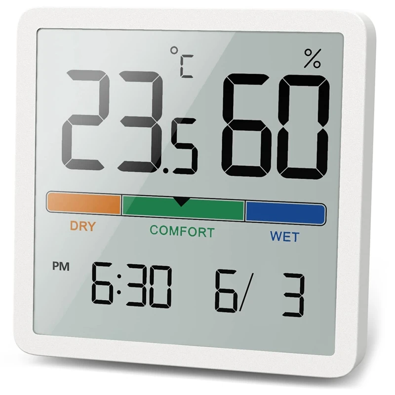 Digital Thermo-Hygrometer, Portable Indoor Thermometer-Hygrometer for Room Climate Control, Room Air Monitoring
Digital Thermo-Hygrometer, Portable Indoor Thermometer-Hygrometer for Room Climate Control, Room Air Monitoring