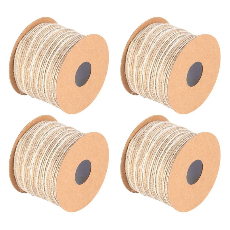 NHBR 4 Rolls Natural Jute Hessian Ribbon Vintage Rustic Wedding Decoration Party DIY Crafts Mother's Day Gift Packaging
NHBR 4 Rolls Natural Jute Hessian Ribbon Vintage Rustic Wedding Decoration Party DIY Crafts Mother's Day Gift Packaging