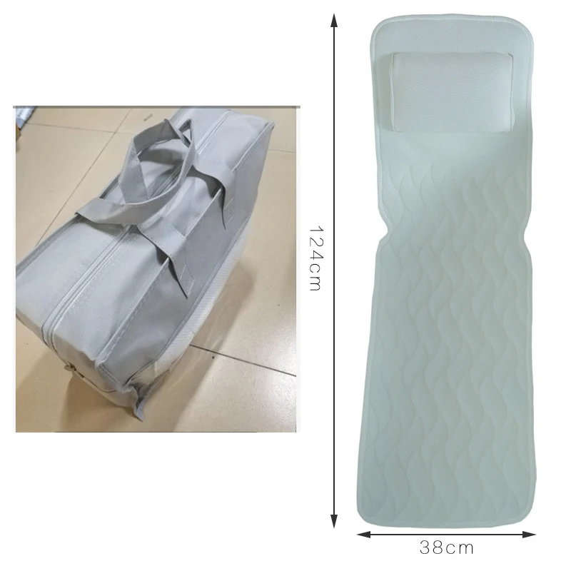 Body Bath Tub Pillow Non-Slip Spa Bathtub Mat Mattress Pad Breathable 3D Mesh Layers-Great Back Support for Adults
Body Bath Tub Pillow Non-Slip Spa Bathtub Mat Mattress Pad Breathable 3D Mesh Layers-Great Back Support for Adults