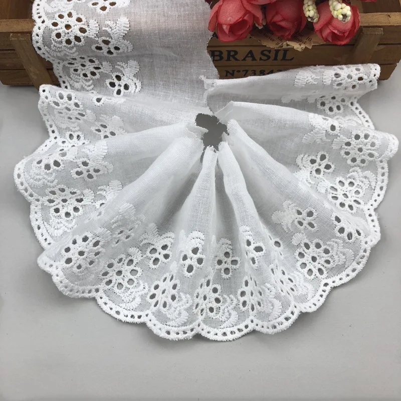 15Yards Embroidery Lace Trim Flowers Cotton Fabric Curtain Tablecloth Slipcover Bridal DIY Clothing Accessories
15Yards Embroidery Lace Trim Flowers Cotton Fabric Curtain Tablecloth Slipcover Bridal DIY Clothing Accessories