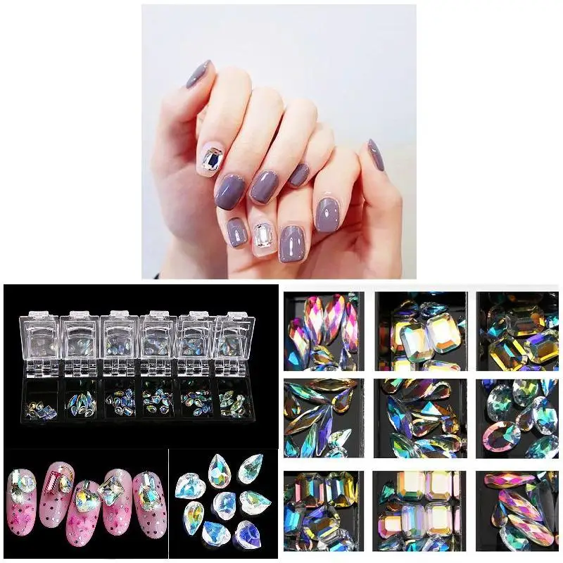2021 12 Grids 3D AB Crystal Nail Rhinestone Glitter Charm Nail Art Crafts Decor FRE-Drop
2021 12 Grids 3D AB Crystal Nail Rhinestone Glitter Charm Nail Art Crafts Decor FRE-Drop