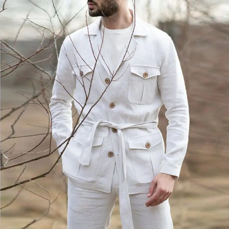 Men Coat 2021 Autumn Winter New Coat Leisure Fashion Solid Color Coat Belt Men Fashion White Overcoat Long Sleeve Cardiagn Tops
Men Coat 2021 Autumn Winter New Coat Leisure Fashion Solid Color Coat Belt Men Fashion White Overcoat Long Sleeve Cardiagn Tops