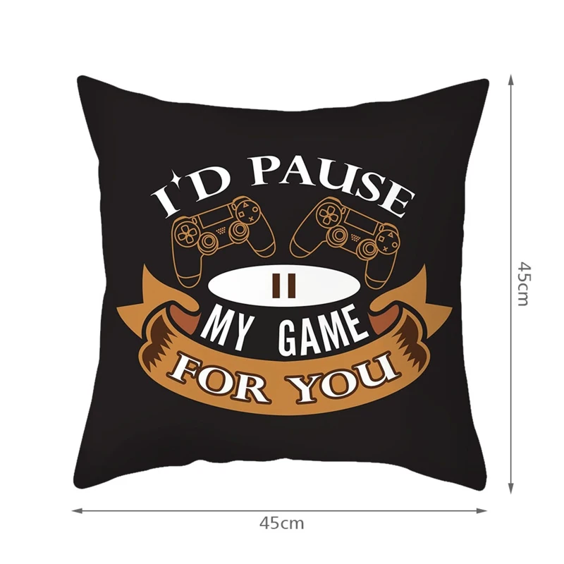 Nanacoba Office Chairs Seat Back Cushion Cover Black Gamepad Print Throw Pillowcase Square Decorative Pillow Case for Sofa 45x45
Nanacoba Office Chairs Seat Back Cushion Cover Black Gamepad Print Throw Pillowcase Square Decorative Pillow Case for Sofa 45x45