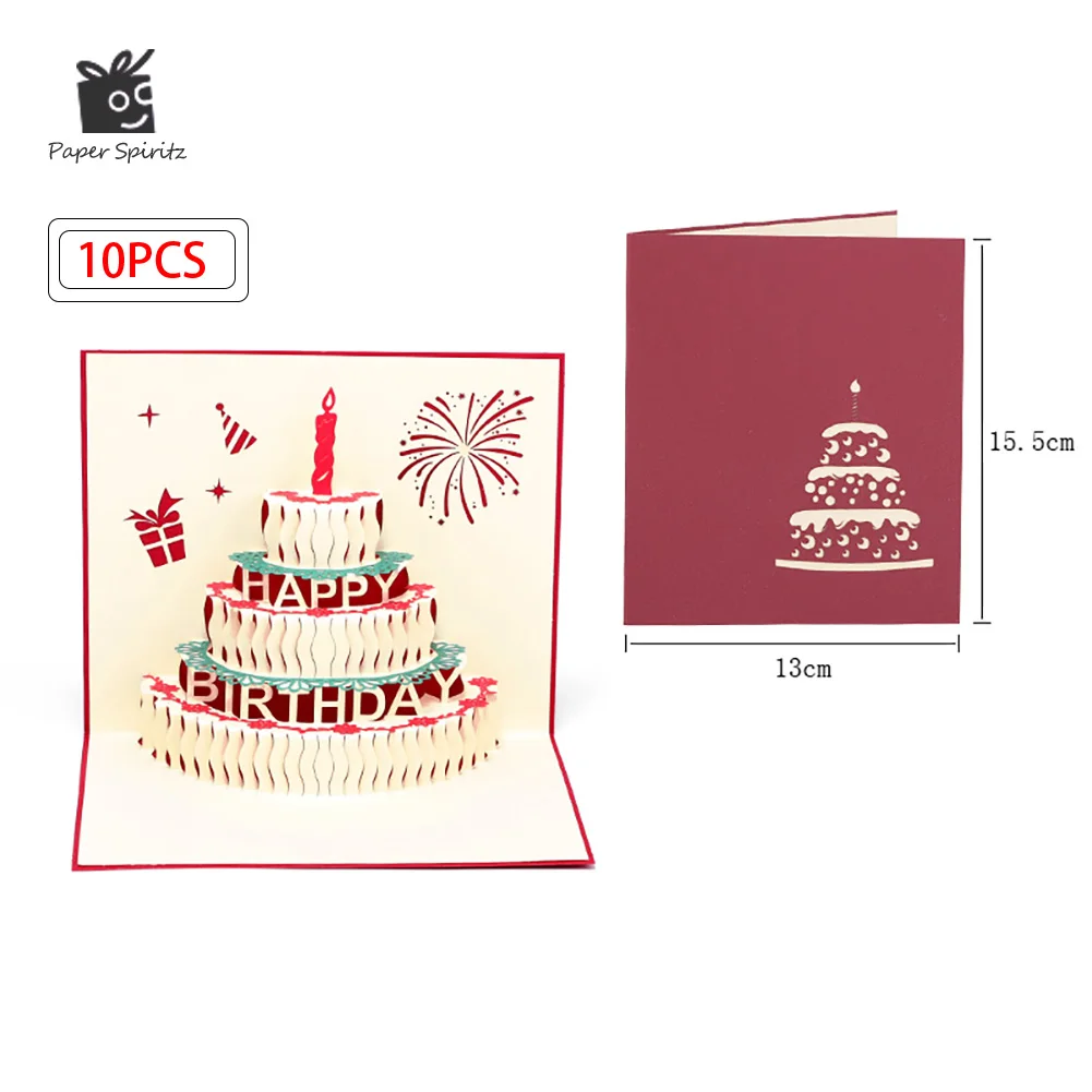 10 Pack 3D Happy Birthday Cake Pop-Up Birthday Cards Gift Cards for Kids Mom with Envelope Handmade Greeting Cards
10 Pack 3D Happy Birthday Cake Pop-Up Birthday Cards Gift Cards for Kids Mom with Envelope Handmade Greeting Cards
