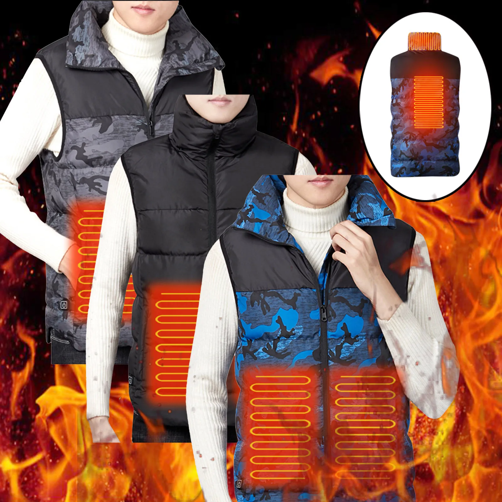 Fashion Casual Outdoor Warm Clothing Heated For Riding Skiing Fishing Charging Via Heated Coat Fashion Men Heating Vest Winter
Fashion Casual Outdoor Warm Clothing Heated For Riding Skiing Fishing Charging Via Heated Coat Fashion Men Heating Vest Winter