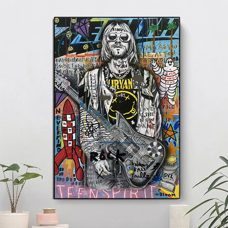 Graffiti Street Art Rock Singer Canvas Painting Modren Pop Art Print Poster Wall Pictures For Living Room Home Decoration Mural
Graffiti Street Art Rock Singer Canvas Painting Modren Pop Art Print Poster Wall Pictures For Living Room Home Decoration Mural