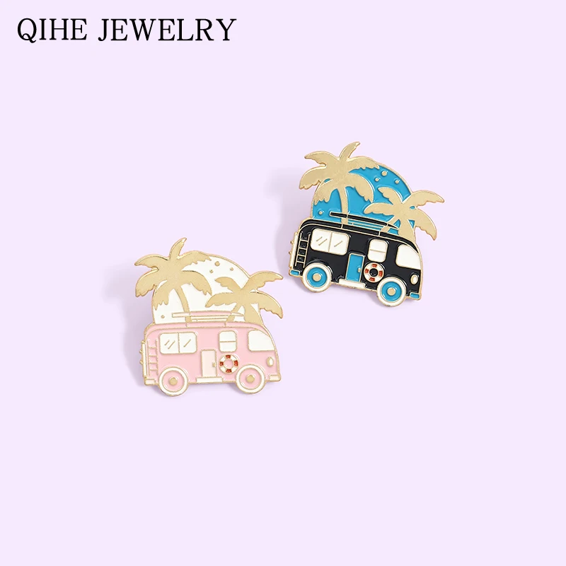 Bus Camper Enamel Pin Motorhome Journey Badge World Travel Beach Palm Trees Lapel Pin Wholesale Cartoon Brooch For Friends Kids
Bus Camper Enamel Pin Motorhome Journey Badge World Travel Beach Palm Trees Lapel Pin Wholesale Cartoon Brooch For Friends Kids