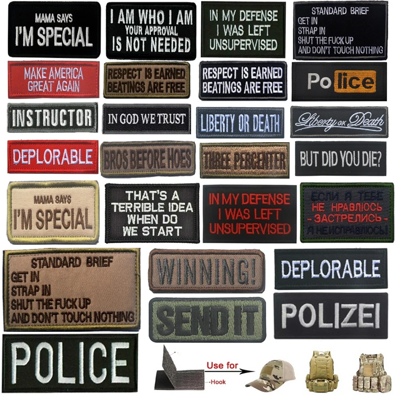 Embroidery Badge Hook Patches Sewings Appliques Armbands Emblem Insignia Patch Clothes for Backpacks Caps Vests Bags Accessories
Embroidery Badge Hook Patches Sewings Appliques Armbands Emblem Insignia Patch Clothes for Backpacks Caps Vests Bags Accessories