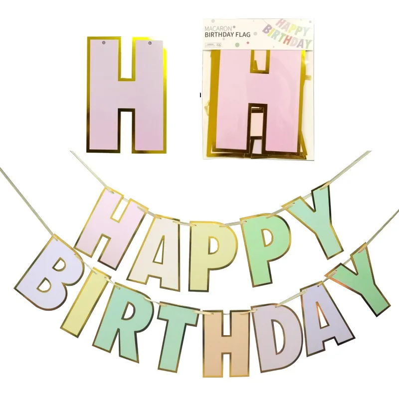 Happy Birthday English Alphabet Bunting Birthday Party Layout Decoration Alphabet Garland Banner Practical and durable simple
Happy Birthday English Alphabet Bunting Birthday Party Layout Decoration Alphabet Garland Banner Practical and durable simple