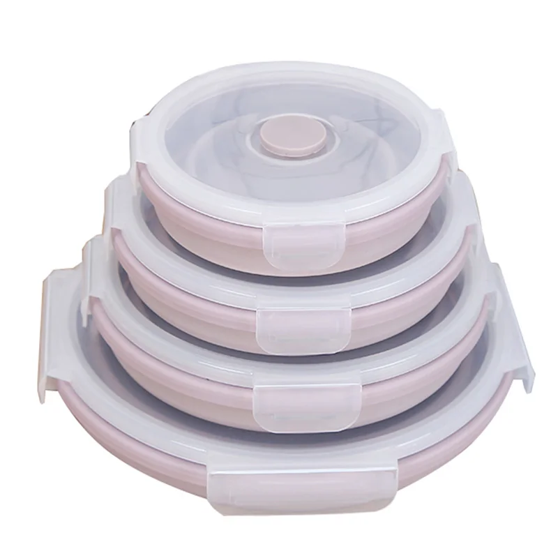 Y039A Food grade silicone round lunch boxes
Y039A Food grade silicone round lunch boxes
