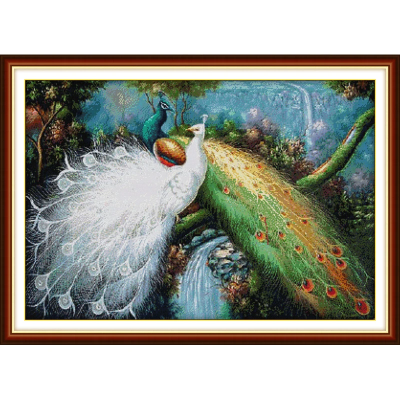 Everlasting Love Peacocks In Green Forest Chinese Cross Stitch Kits Ecological Cotton Stamped DIY New Year Decorations For Home
Everlasting Love Peacocks In Green Forest Chinese Cross Stitch Kits Ecological Cotton Stamped DIY New Year Decorations For Home