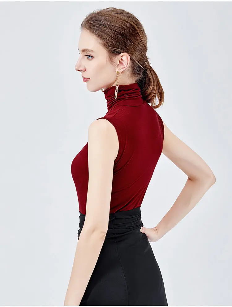 Женская Повседневная майка, хлопковые топы без рукавов, Простые майки с высоким воротником
Женская Повседневная майка, хлопковые топы без рукавов, Простые майки с высоким воротником