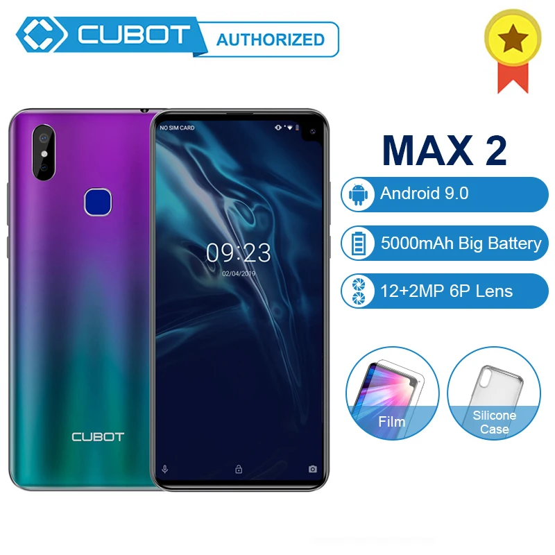Cubot Max 2 смартфон с восьмиядерным процессором MT6762 ОЗУ 4 Гб ПЗУ 64 ГБ 6 8 дюйма 12 МП