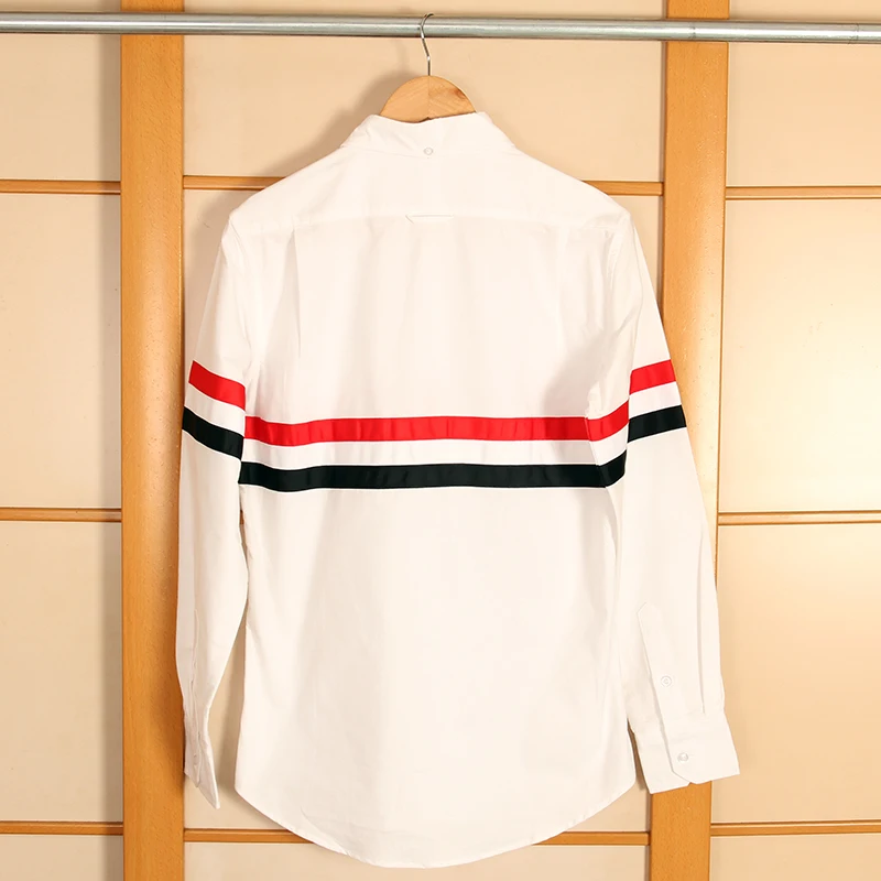 brand 2021 TB shirts men long sleeve Thick stripes oxford shirt british style slim fitcotton men's shirts office clothing
brand 2021 TB shirts men long sleeve Thick stripes oxford shirt british style slim fitcotton men's shirts office clothing