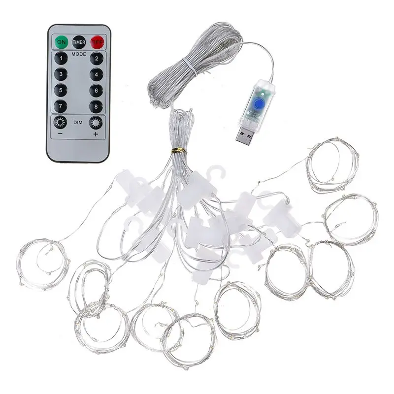Halloween Lighting Strings 300CM*2M USB 8 Modes Remote Control 200 LED with 10 Hooks for Festival Christmas Wedding Decor
Halloween Lighting Strings 300CM*2M USB 8 Modes Remote Control 200 LED with 10 Hooks for Festival Christmas Wedding Decor