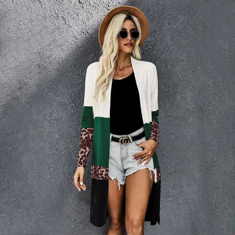 Women Sweater Green Sexy Leopard Stitching Knit Plus Size Long Cardigan Sweater Jacket 2021 Autumn Fashion Harajuku Office Lady
Women Sweater Green Sexy Leopard Stitching Knit Plus Size Long Cardigan Sweater Jacket 2021 Autumn Fashion Harajuku Office Lady