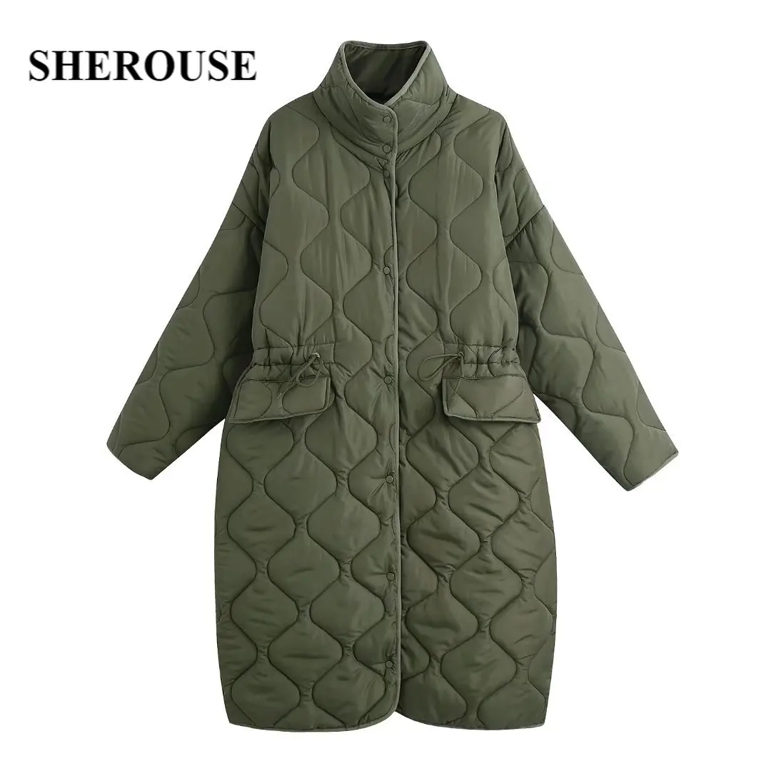 Женское пальто-пуховик Sherouse, длинное пальто с высоким воротником и длинными рукавами, регулируемый пояс, Женское пальто с хлопковой подклад...
Женское пальто-пуховик Sherouse, длинное пальто с высоким воротником и длинными рукавами, регулируемый пояс, Женское пальто с хлопковой подклад...