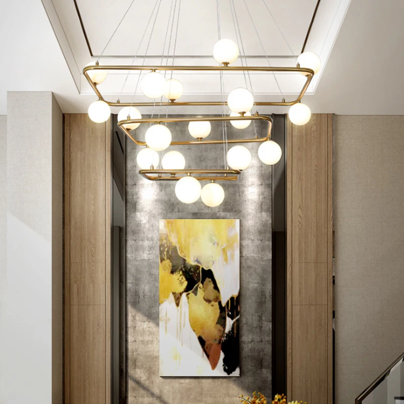 Современный светодиодный подвесной светильник со стеклянными шариками, s-образный светильник для вестибюля, виллы, гостиной, лофта, лестниц...
Современный светодиодный подвесной светильник со стеклянными шариками, s-образный светильник для вестибюля, виллы, гостиной, лофта, лестниц...