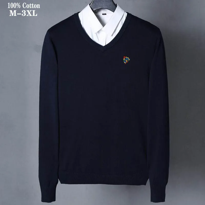 Spring Autumn New Pullovers V-neck Men's Sweaters 100% Cotton Casual knitted mens clothes Fashion slim mens tops M-3XL
Spring Autumn New Pullovers V-neck Men's Sweaters 100% Cotton Casual knitted mens clothes Fashion slim mens tops M-3XL