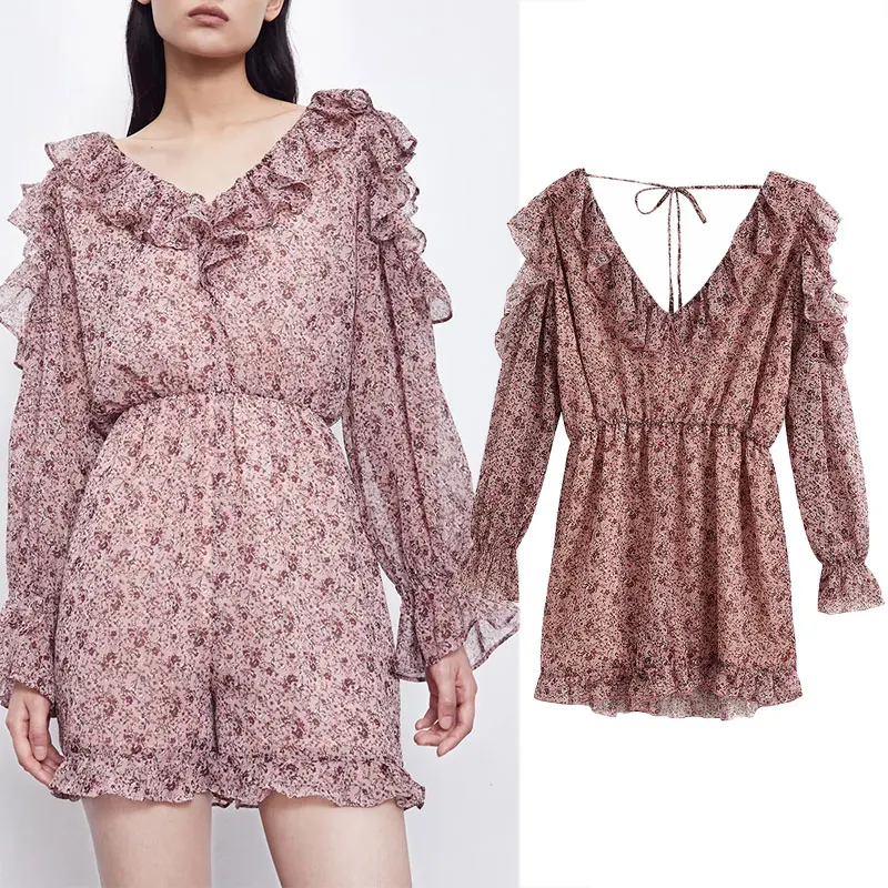 Za Women Jumpsuit 2021 Ruffle Print Laminated Short Jumpsuit Woman Summer Fashion Long sleeve Casual Female Overalls Playsuit
Za Women Jumpsuit 2021 Ruffle Print Laminated Short Jumpsuit Woman Summer Fashion Long sleeve Casual Female Overalls Playsuit