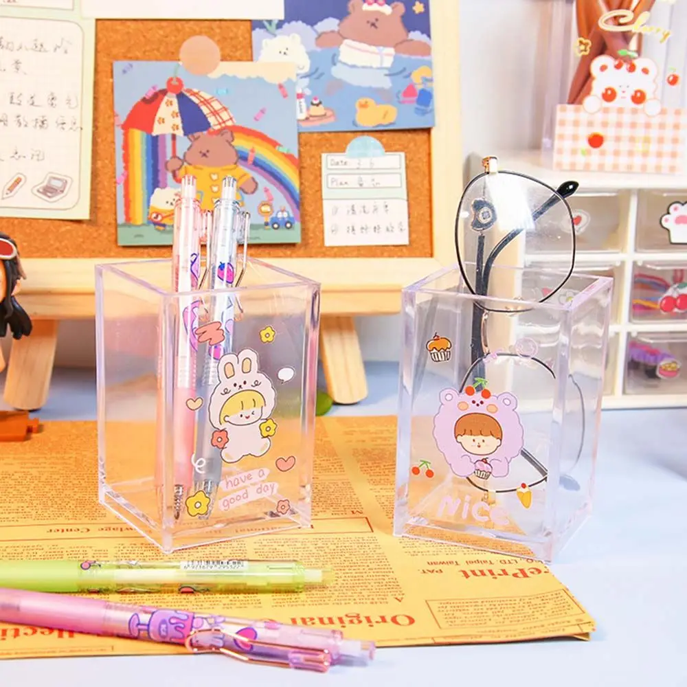 Kawaii Acrylic Pen Holder Cartoon Transparent Storage Multifunctional Desktop Organizer Cute Stationery School Supplies
Kawaii Acrylic Pen Holder Cartoon Transparent Storage Multifunctional Desktop Organizer Cute Stationery School Supplies