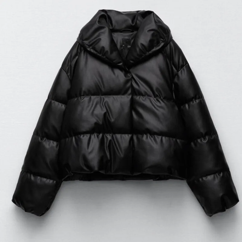 Women's Leather Parka Coat Solid Color Winter Short Thick Warm Jacket Bread Clothing Fashionable Street Style 2021 New Products
Women's Leather Parka Coat Solid Color Winter Short Thick Warm Jacket Bread Clothing Fashionable Street Style 2021 New Products